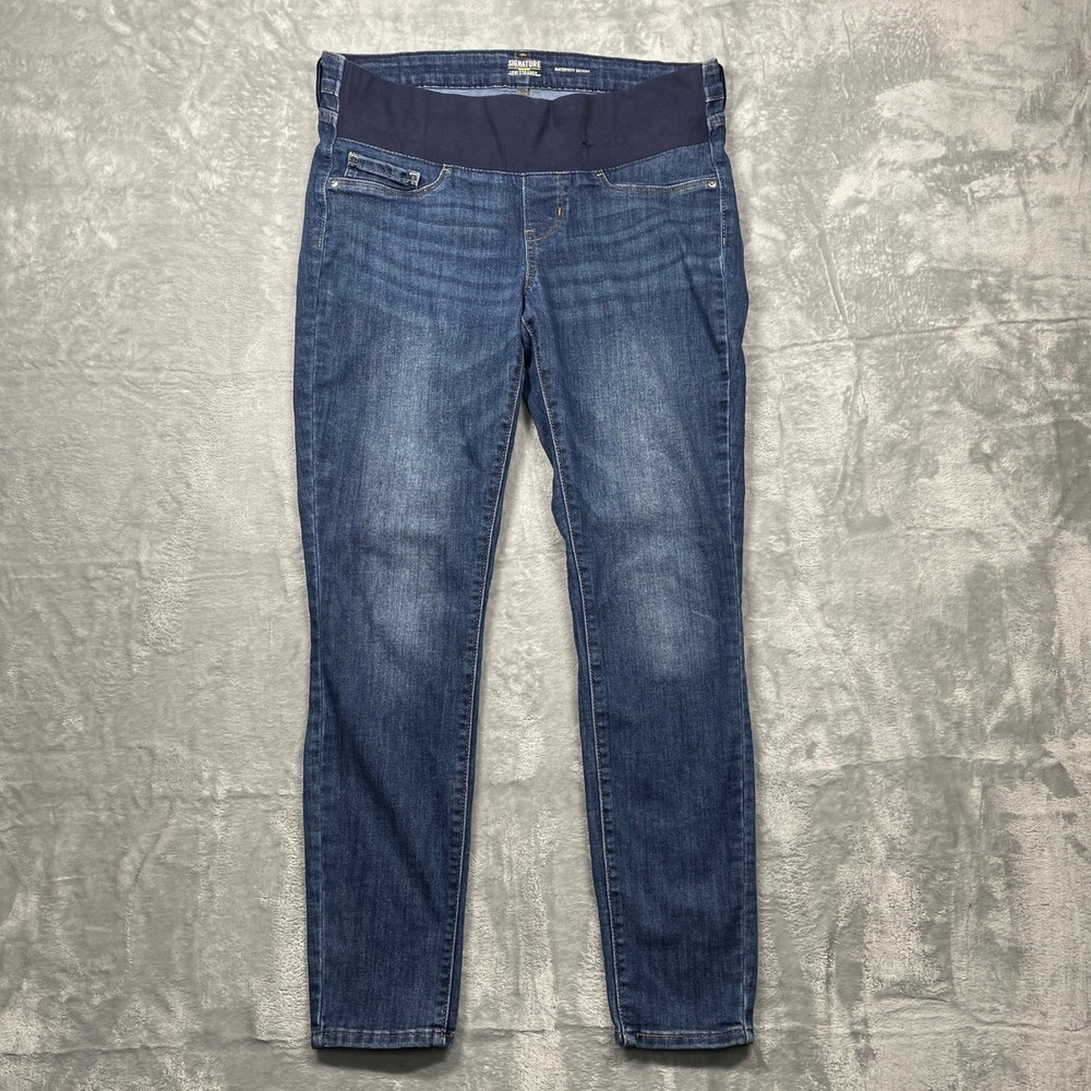 Levi Strauss Signature Maternity Skinny Jeans Blue Wash Size M‎
